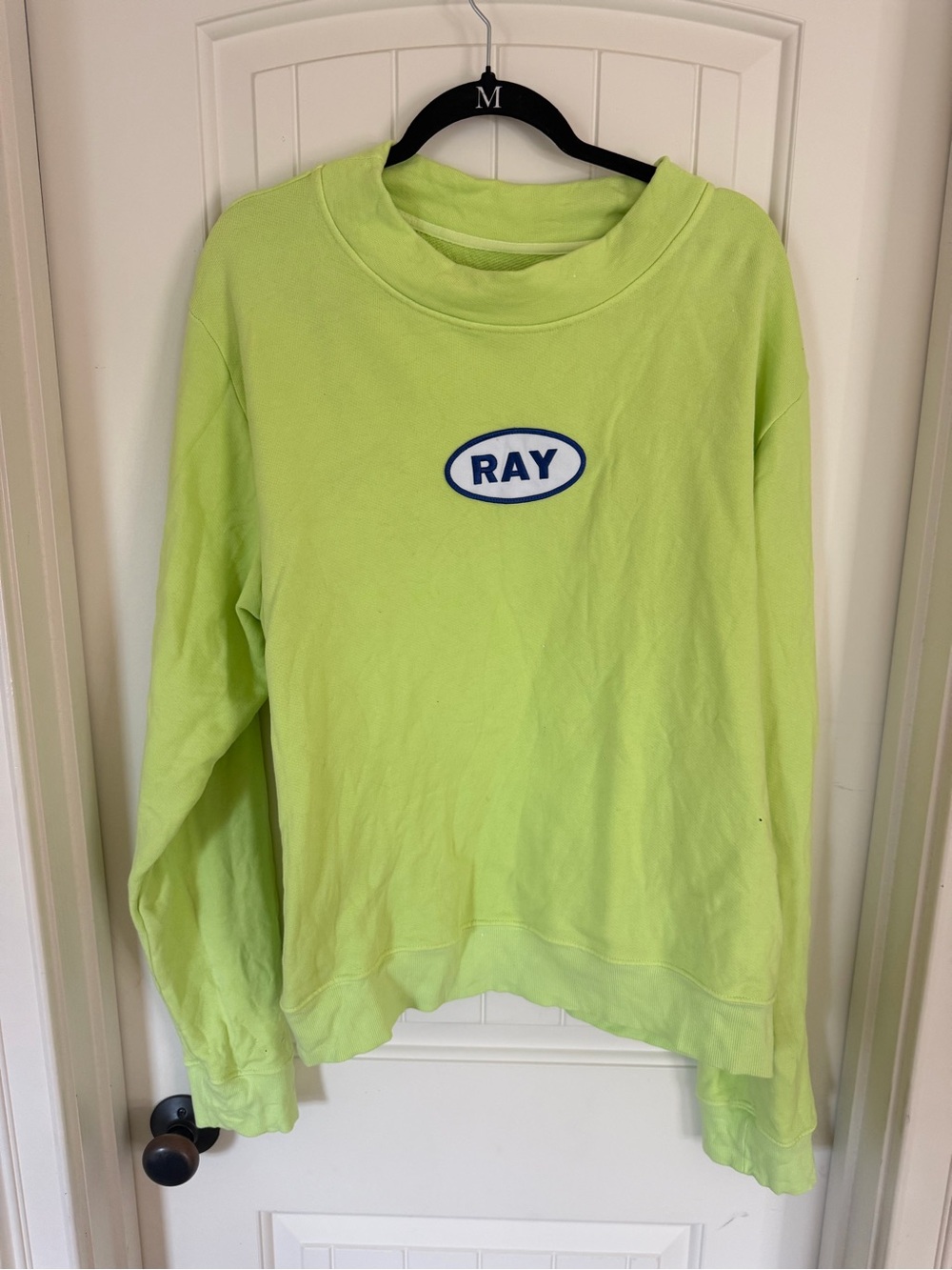 Neon Green Pullover Sweatshirt - Women's Jacket & Coat
